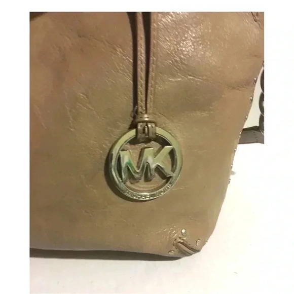 Michael kors beige leather satchel handbag - Picture 5 of 10